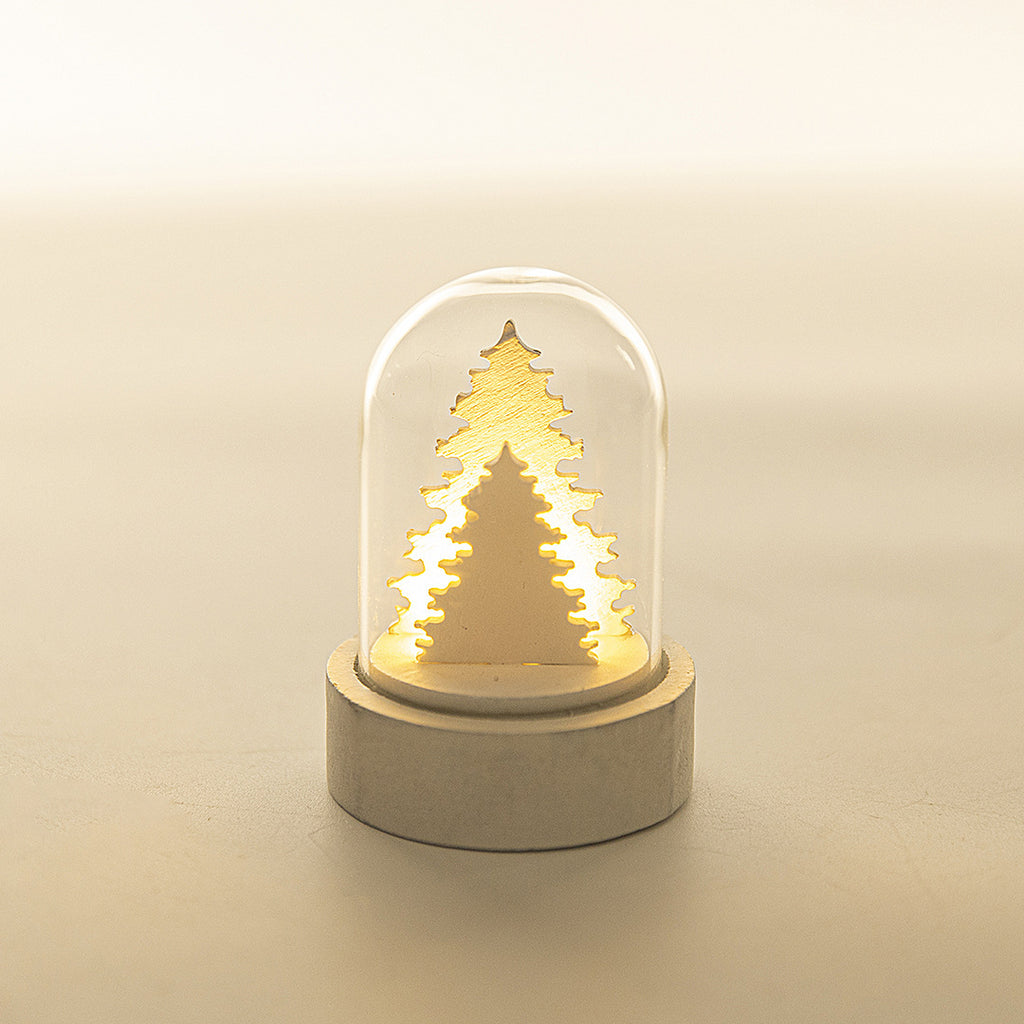 Luminous Wooden Christmas House Ornament