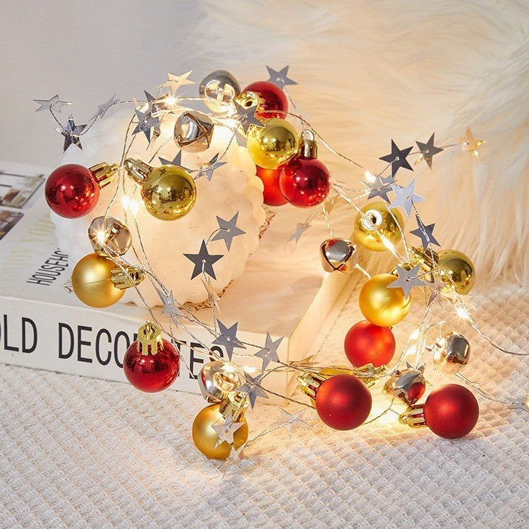 Led Jingling Bell Lighting Chain Holiday Atmosphere Indoor Decorative Light Ball Light Strip