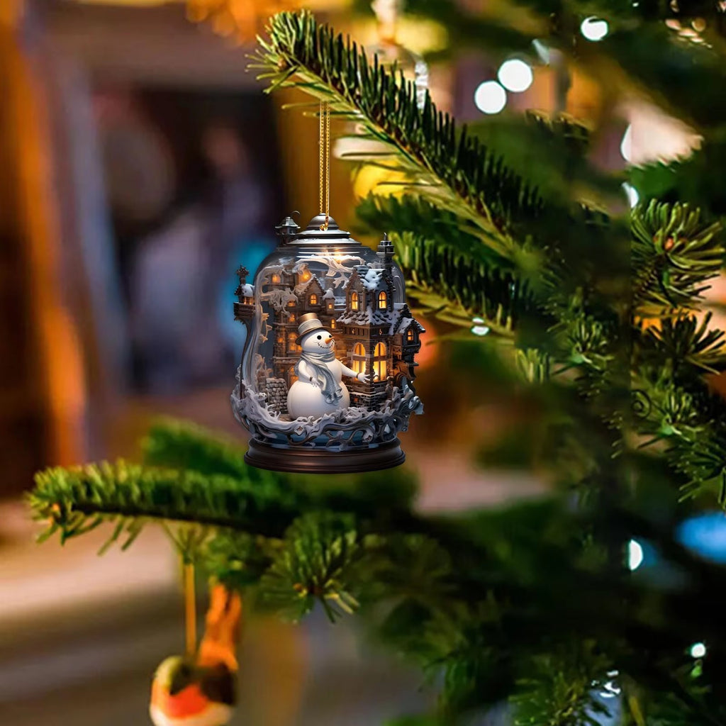 Acrylic Christmas Snowman Ornament