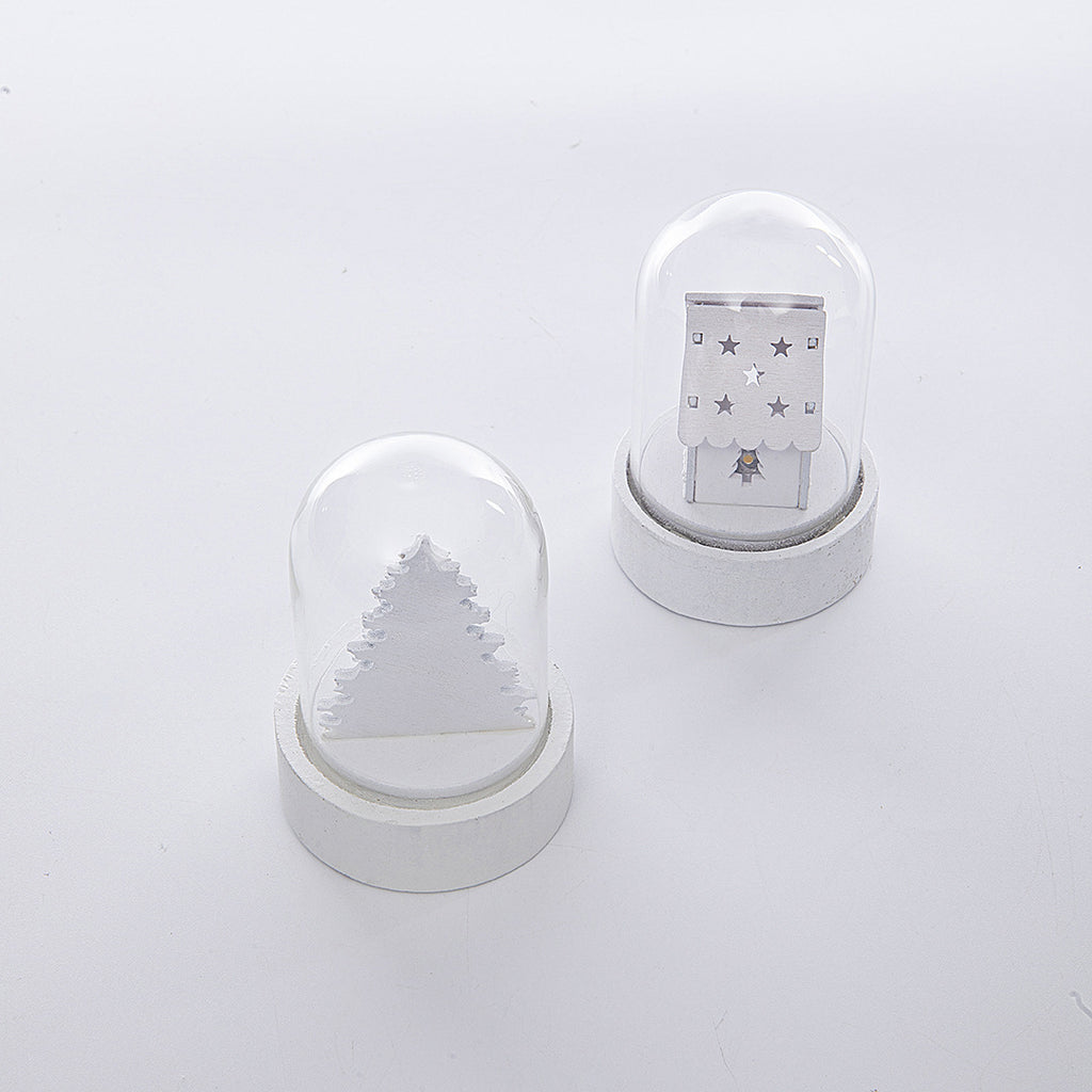 Luminous Wooden Christmas House Ornament