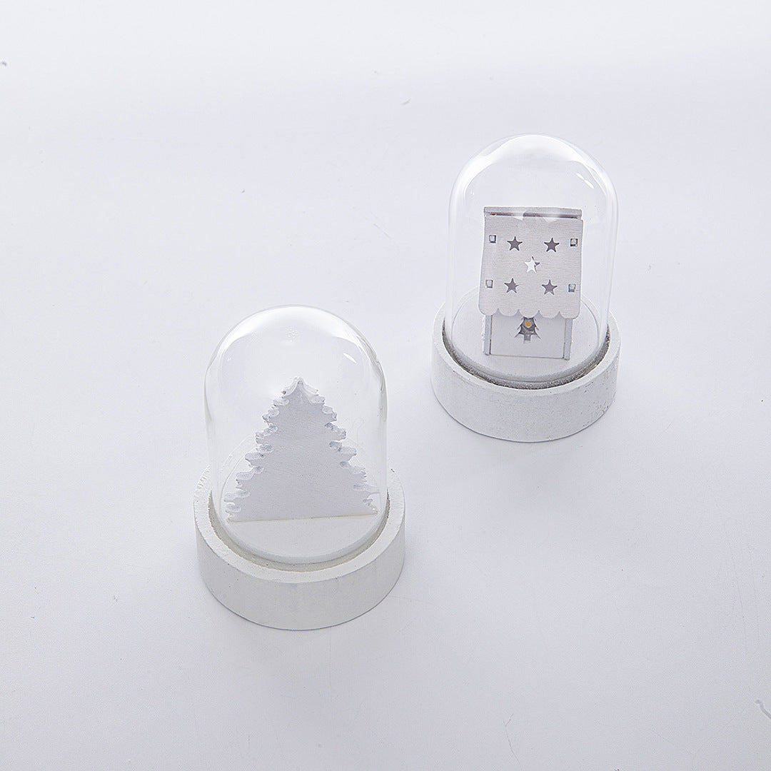 Luminous Wooden Christmas House Ornament