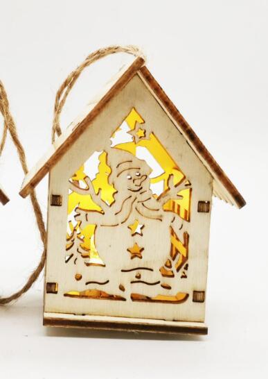 Wooden Christmas House Decoration