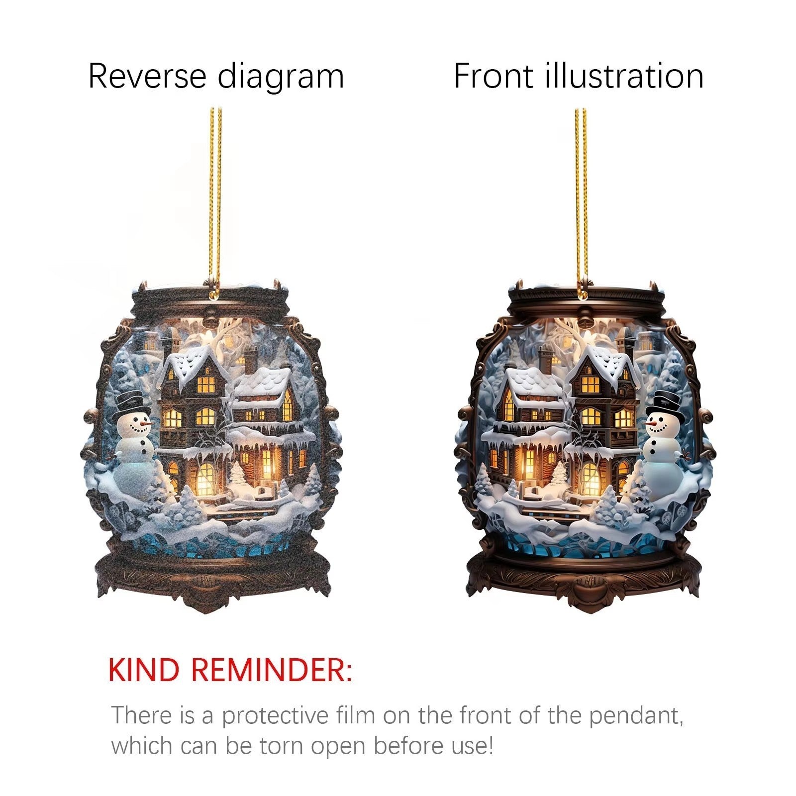 Acrylic Christmas Snowman Ornament