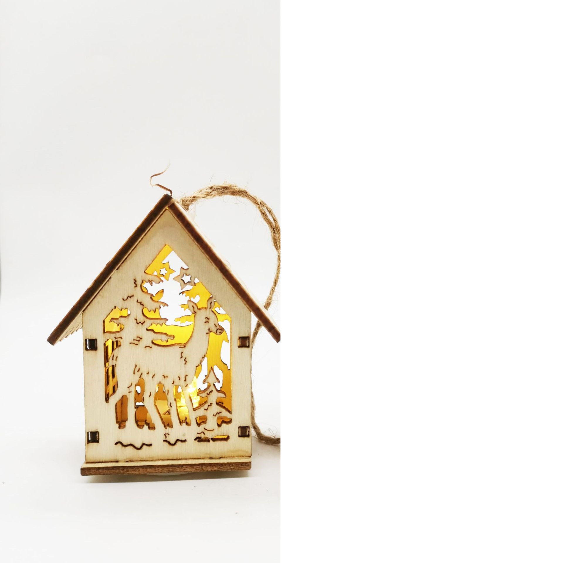 Wooden Christmas House Decoration