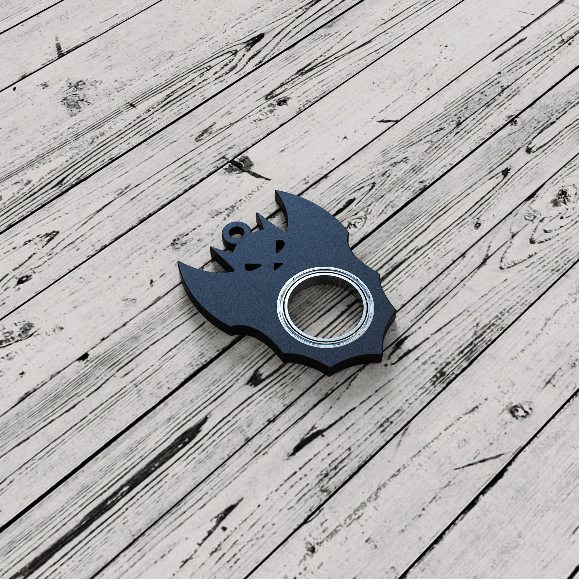 Halloween Bat & Ghost Fidget Spinner Keychain