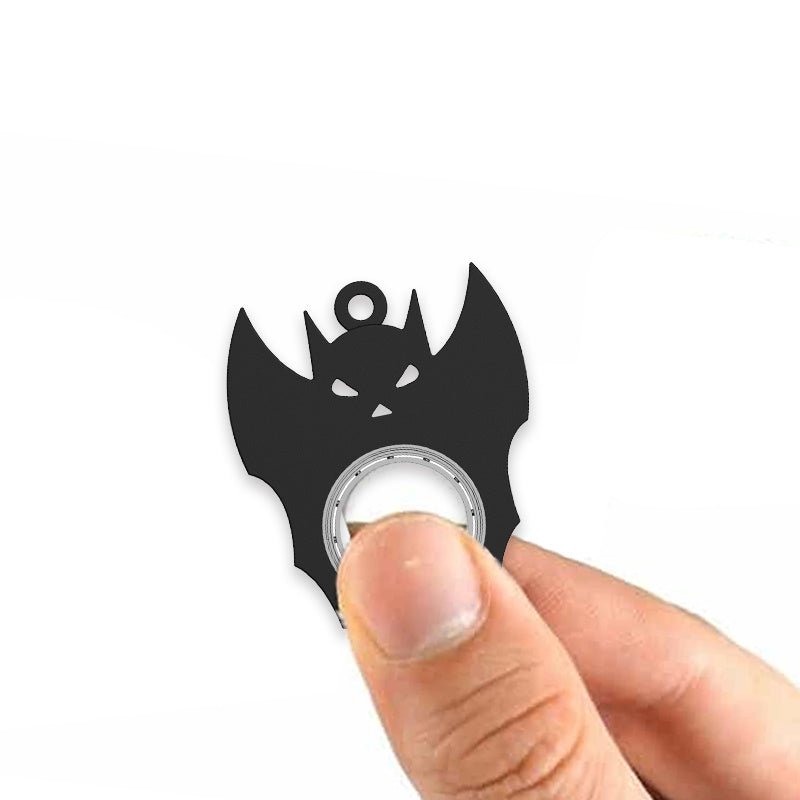 Halloween Bat & Ghost Fidget Spinner Keychain