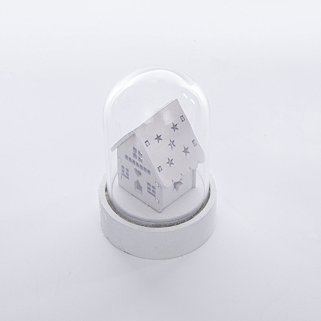 Luminous Wooden Christmas House Ornament