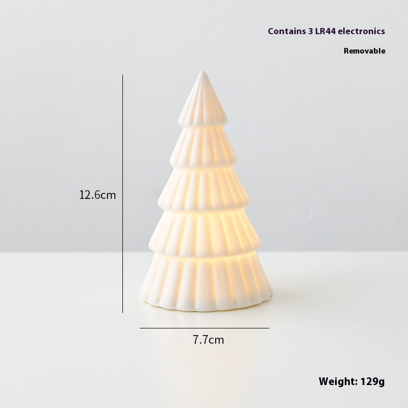 Luminous Ceramic Christmas Tree & Snowman Ornament