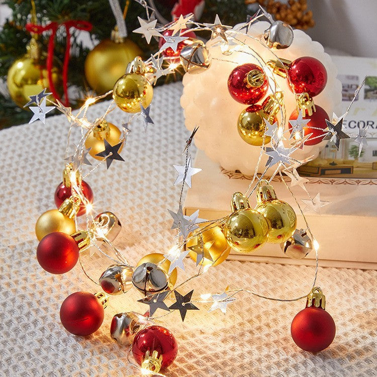 Led Jingling Bell Lighting Chain Holiday Atmosphere Indoor Decorative Light Ball Light Strip