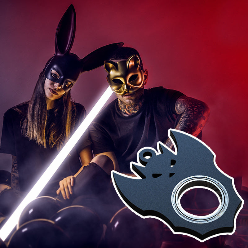 Halloween Bat & Ghost Fidget Spinner Keychain