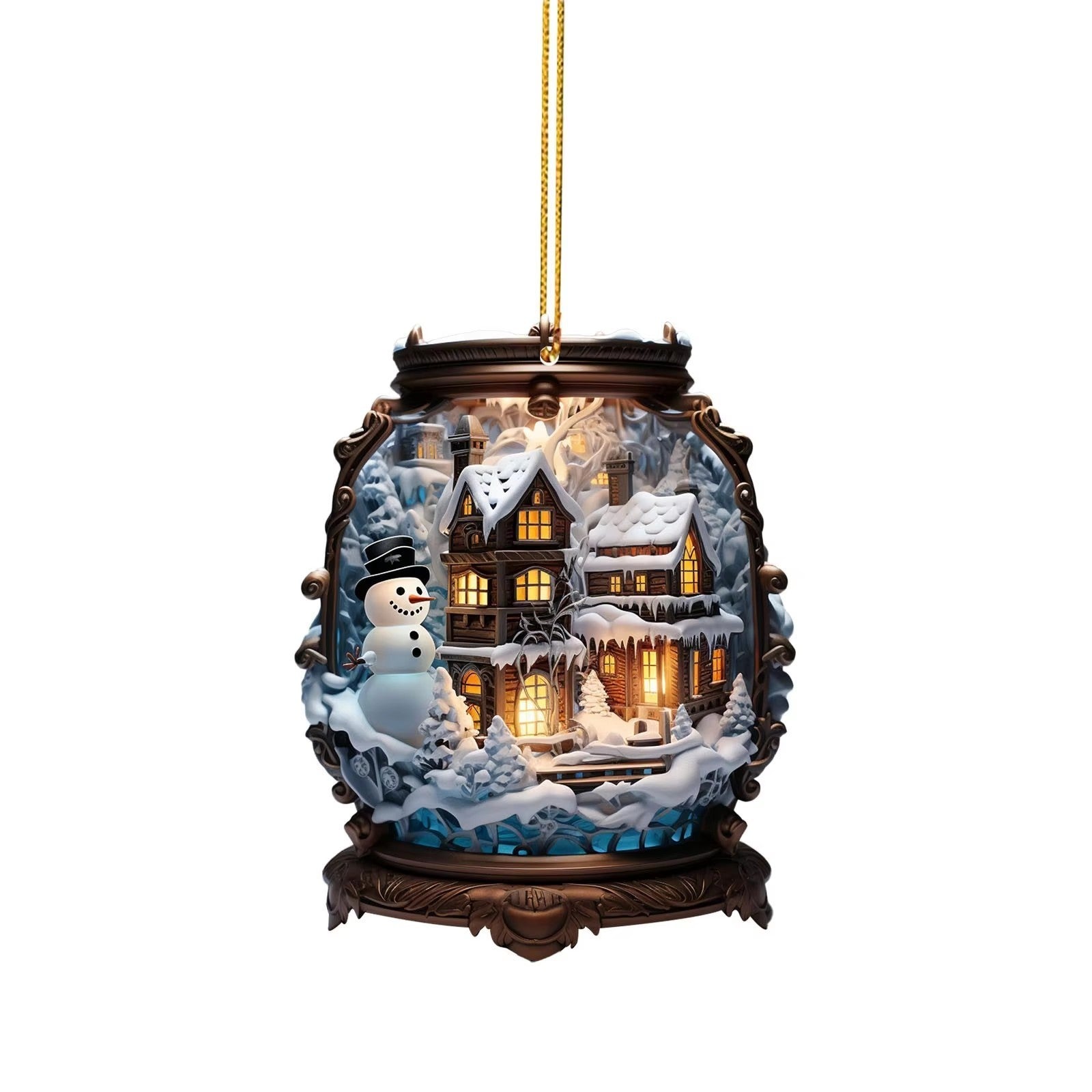 Acrylic Christmas Snowman Ornament