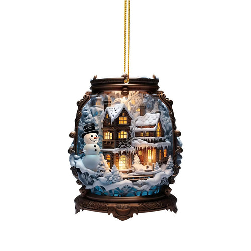 Acrylic Christmas Snowman Ornament