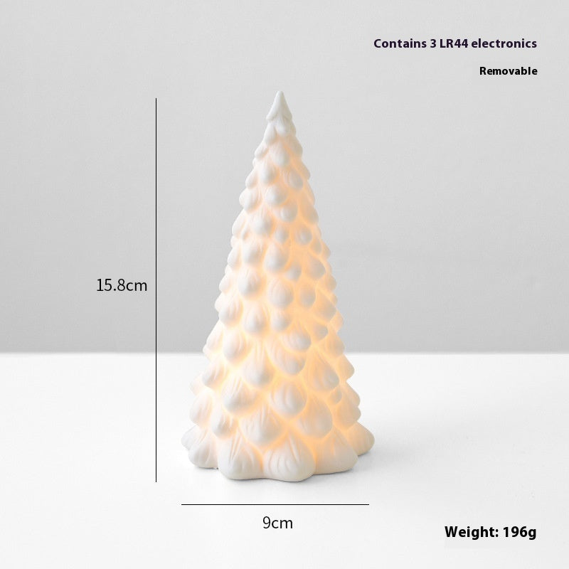 Luminous Ceramic Christmas Tree & Snowman Ornament